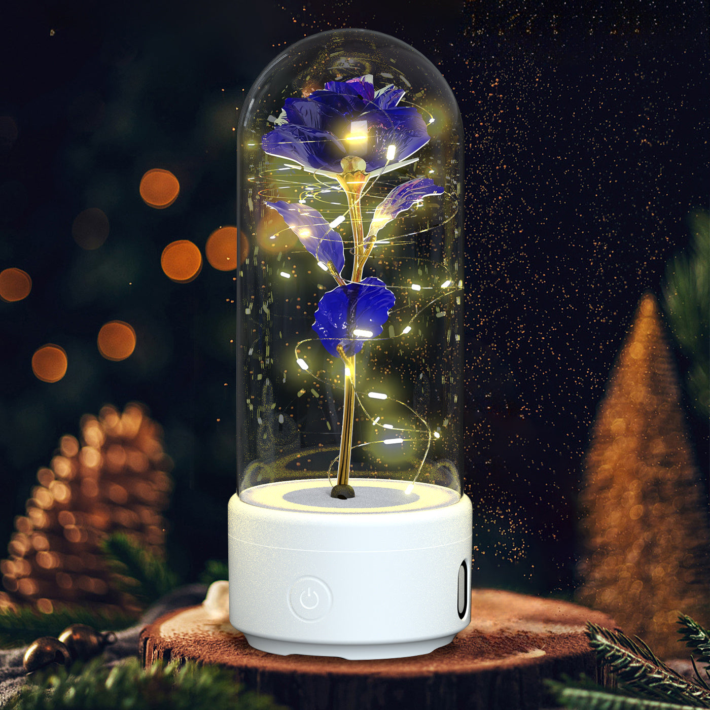 Creative 2 In 1 Rose Flowers LED Light And Bluetooth-compatible Speaker - Gifts for Them