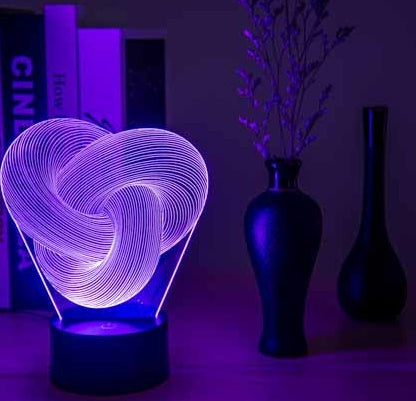 Twist Abstract LED 3D Night Light - Gifts for Them