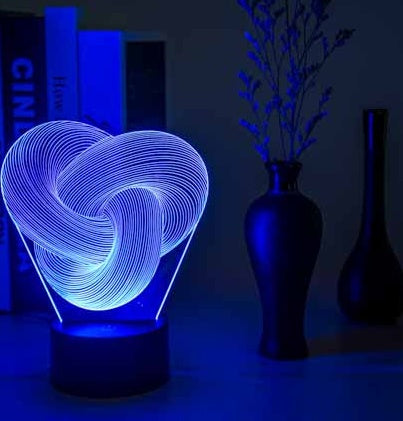 Twist Abstract LED 3D Night Light - Gifts for Them