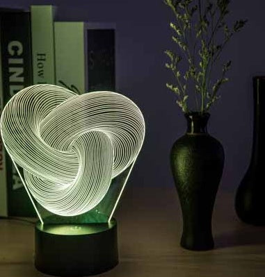 Twist Abstract LED 3D Night Light - Gifts for Them