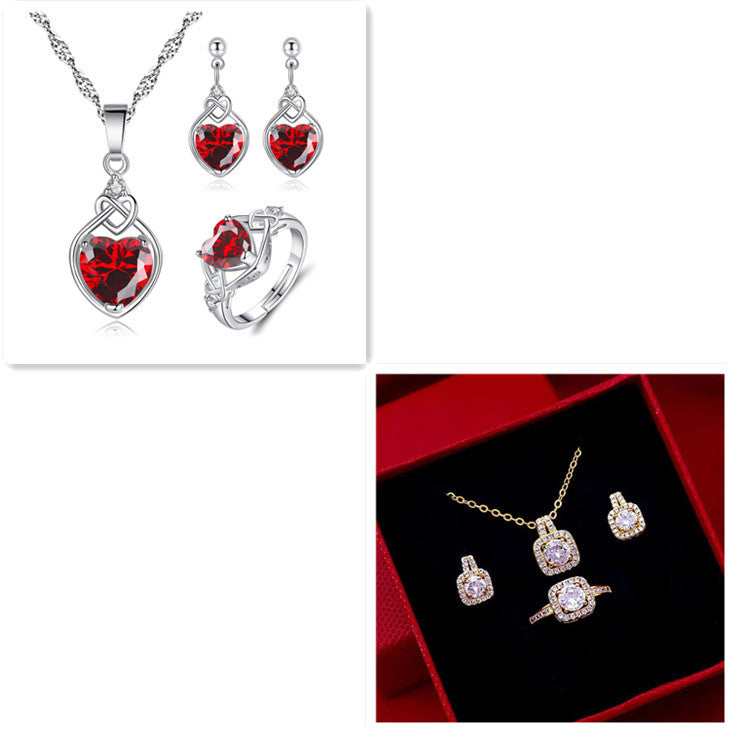 Jewelry Set Zircon Gem Pendant - Gifts for Them