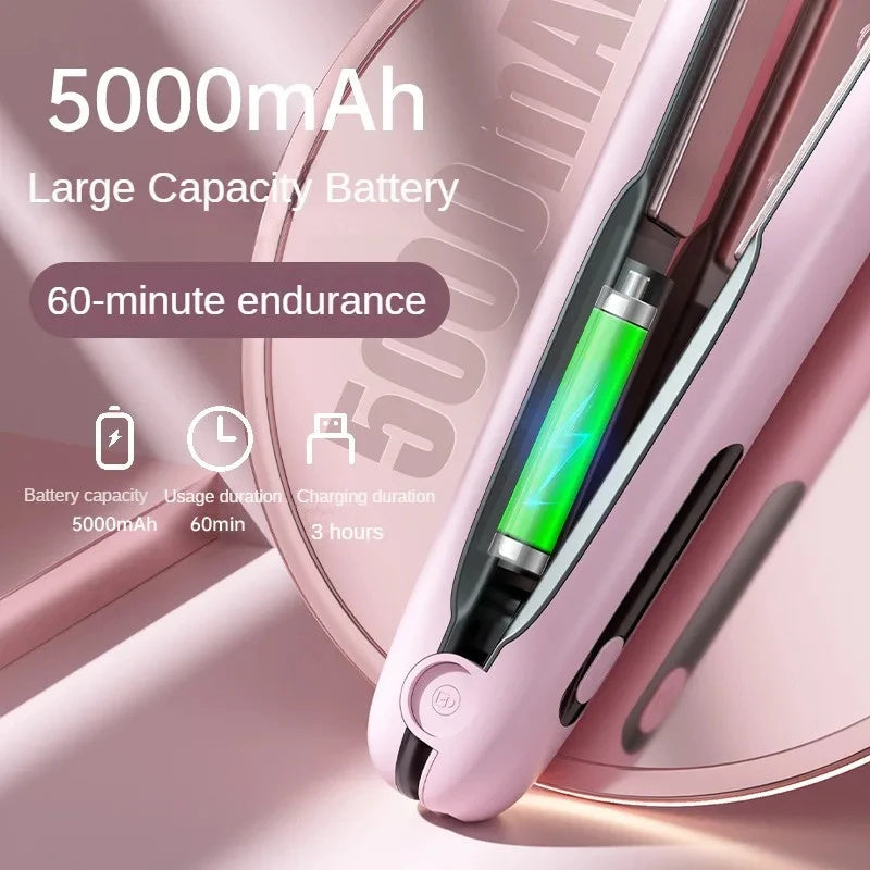 Wireless Hair Straightener Flat Iron Mini 2 in 1 - Gifts for Them