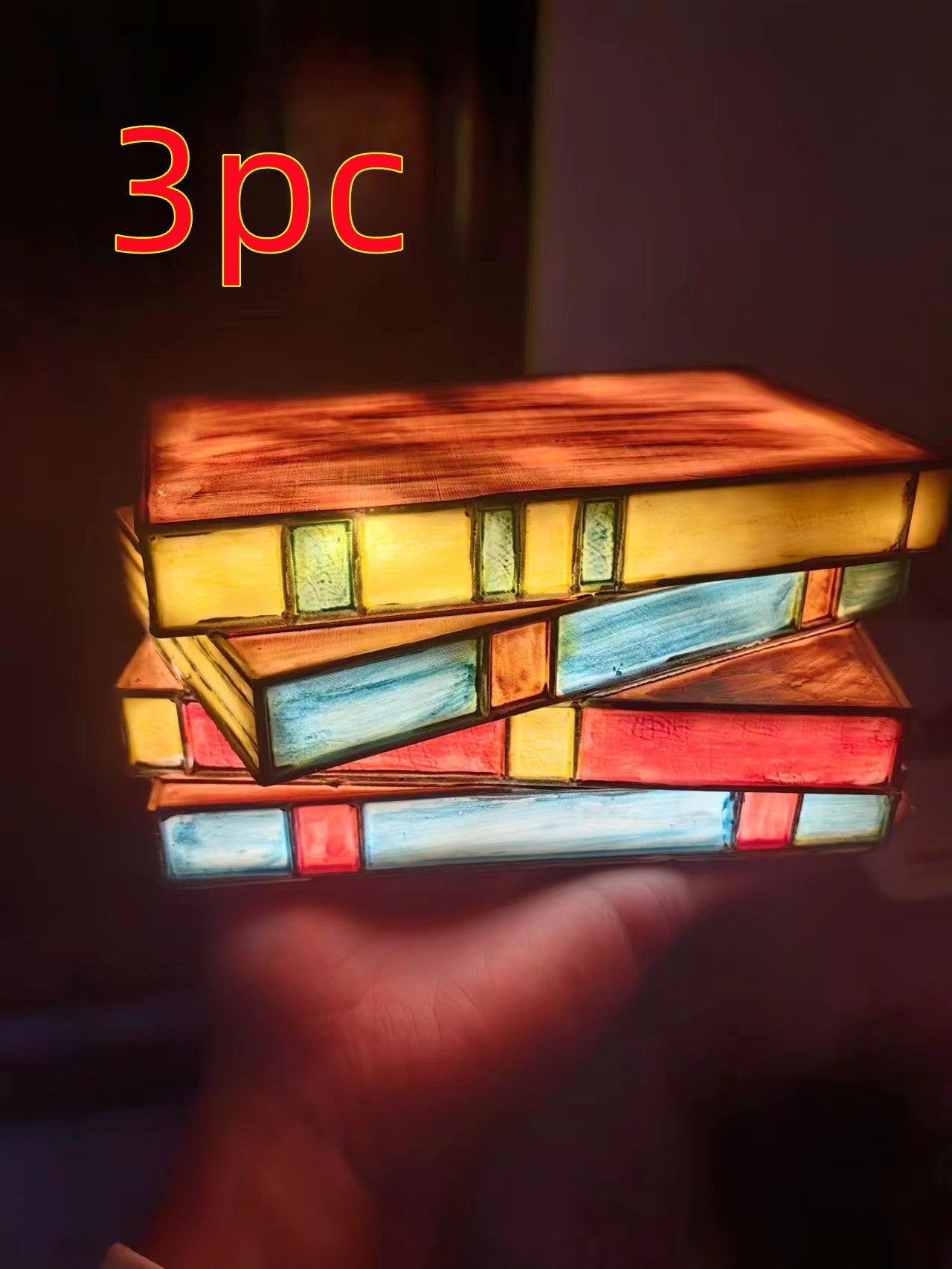 Stacked Books Lamp Nightstand - Gifts for Them