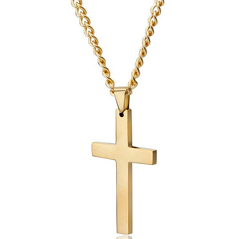 Classic Cross Necklace Men's Pendant Fashion Stainless Steel Jewelry - Gifts for Them