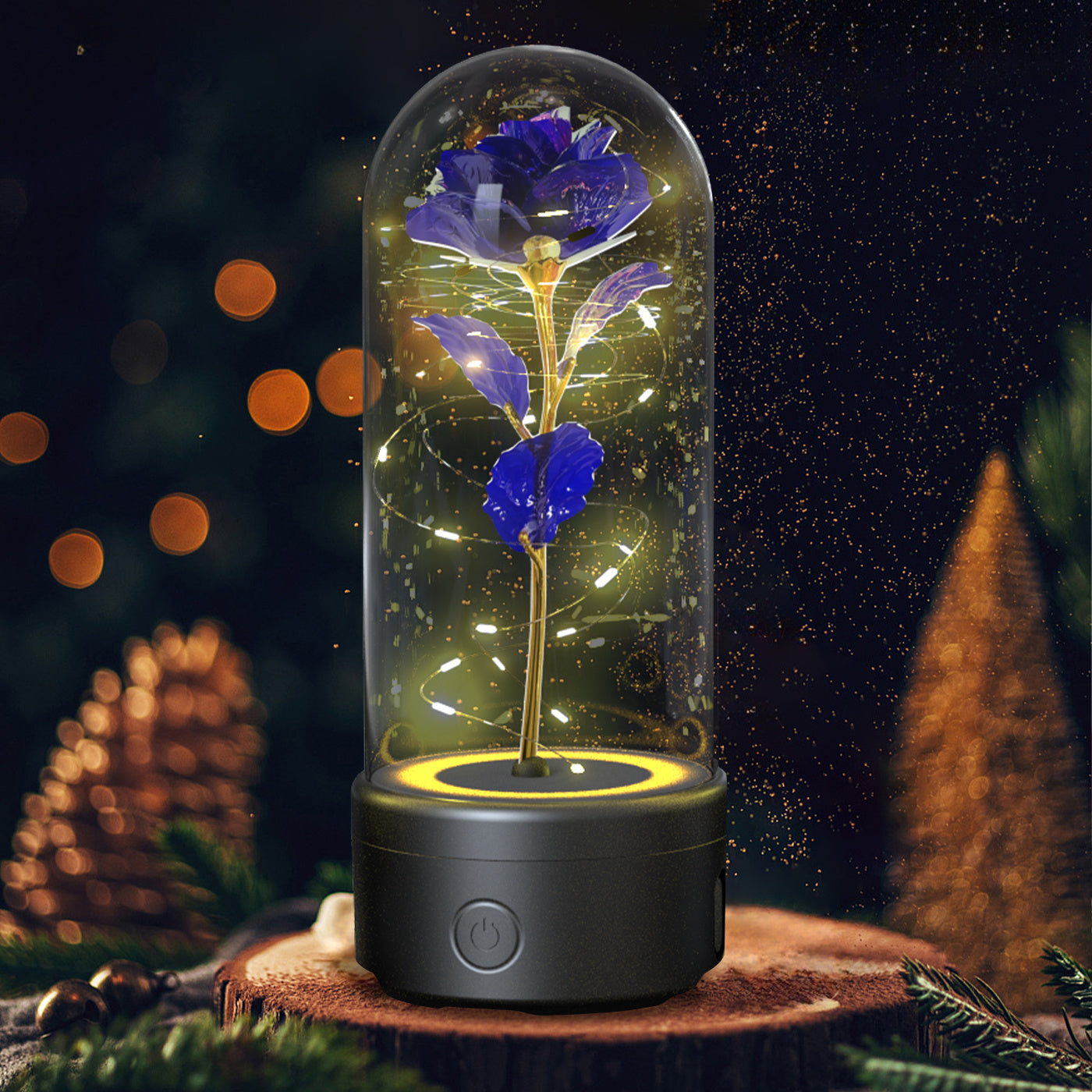 Creative 2 In 1 Rose Flowers LED Light And Bluetooth-compatible Speaker - Gifts for Them