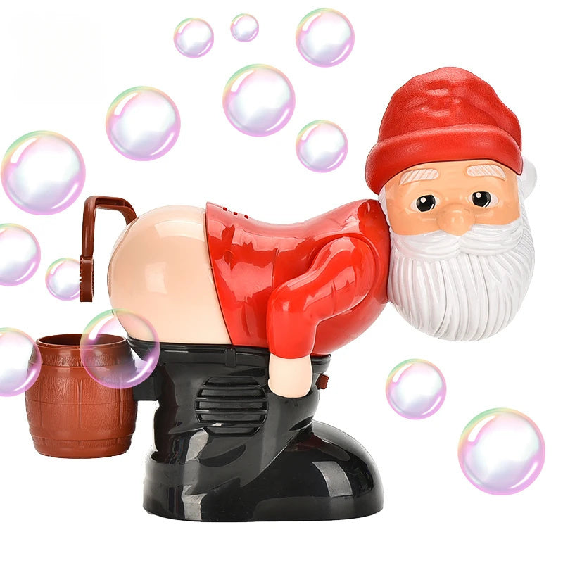 Electric Santa Claus Bubbles Machine Blowing Bubbles Music - Gifts for Them