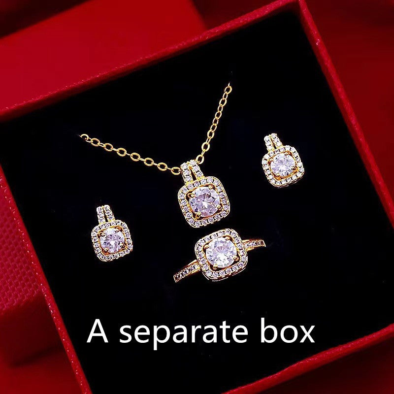 Jewelry Set Zircon Gem Pendant - Gifts for Them