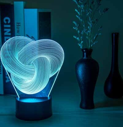 Twist Abstract LED 3D Night Light - Gifts for Them