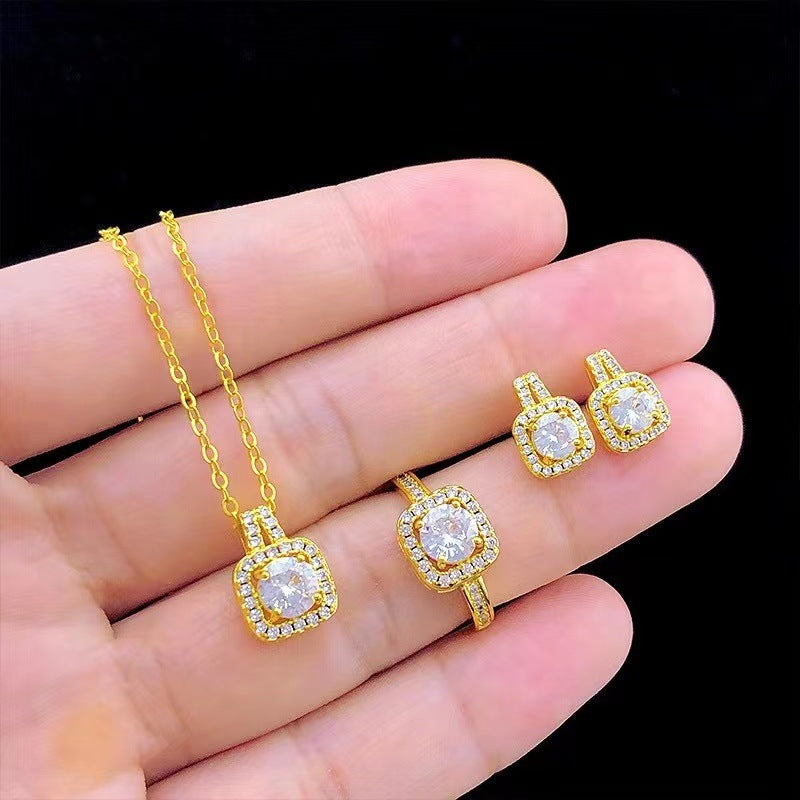 Jewelry Set Zircon Gem Pendant - Gifts for Them