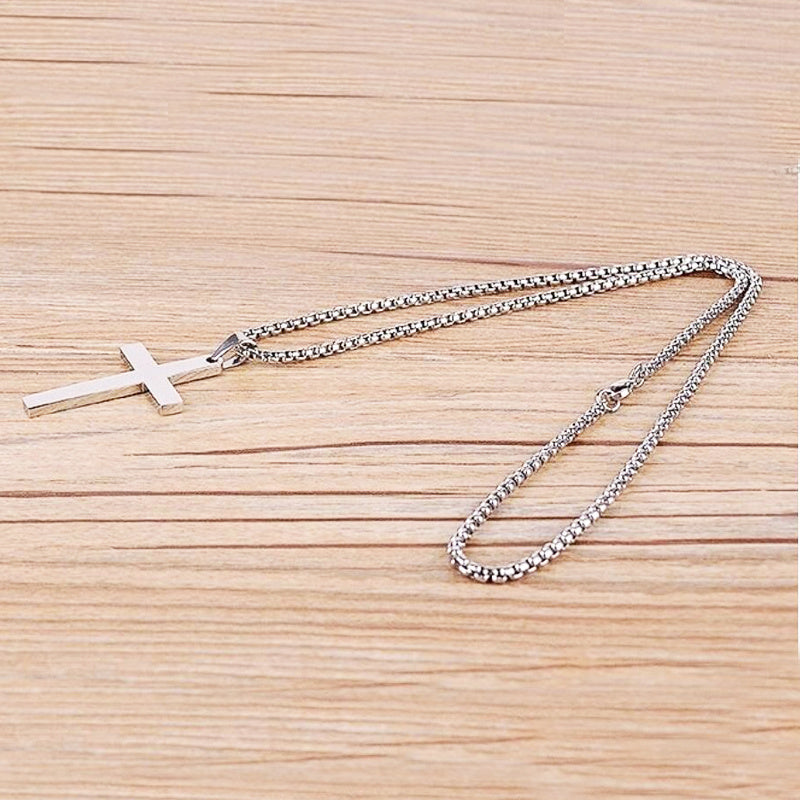 Classic Cross Necklace Men's Pendant Fashion Stainless Steel Jewelry - Gifts for Them