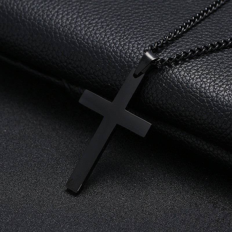 Classic Cross Necklace Men's Pendant Fashion Stainless Steel Jewelry - Gifts for Them
