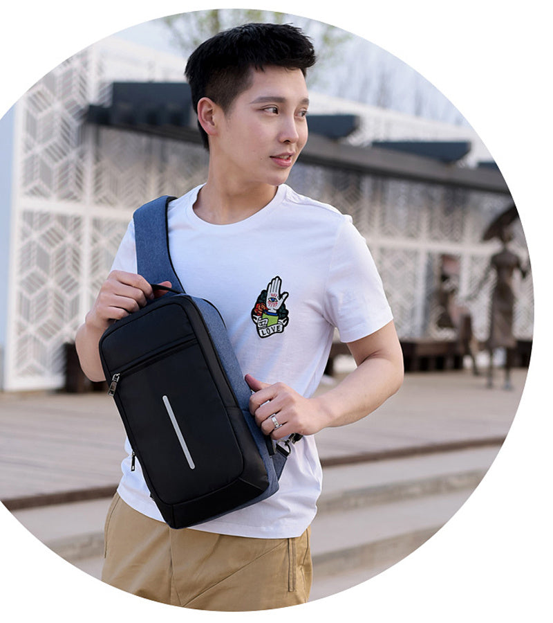 Anti-theft USB charging chest bag with you - Gifts for Them