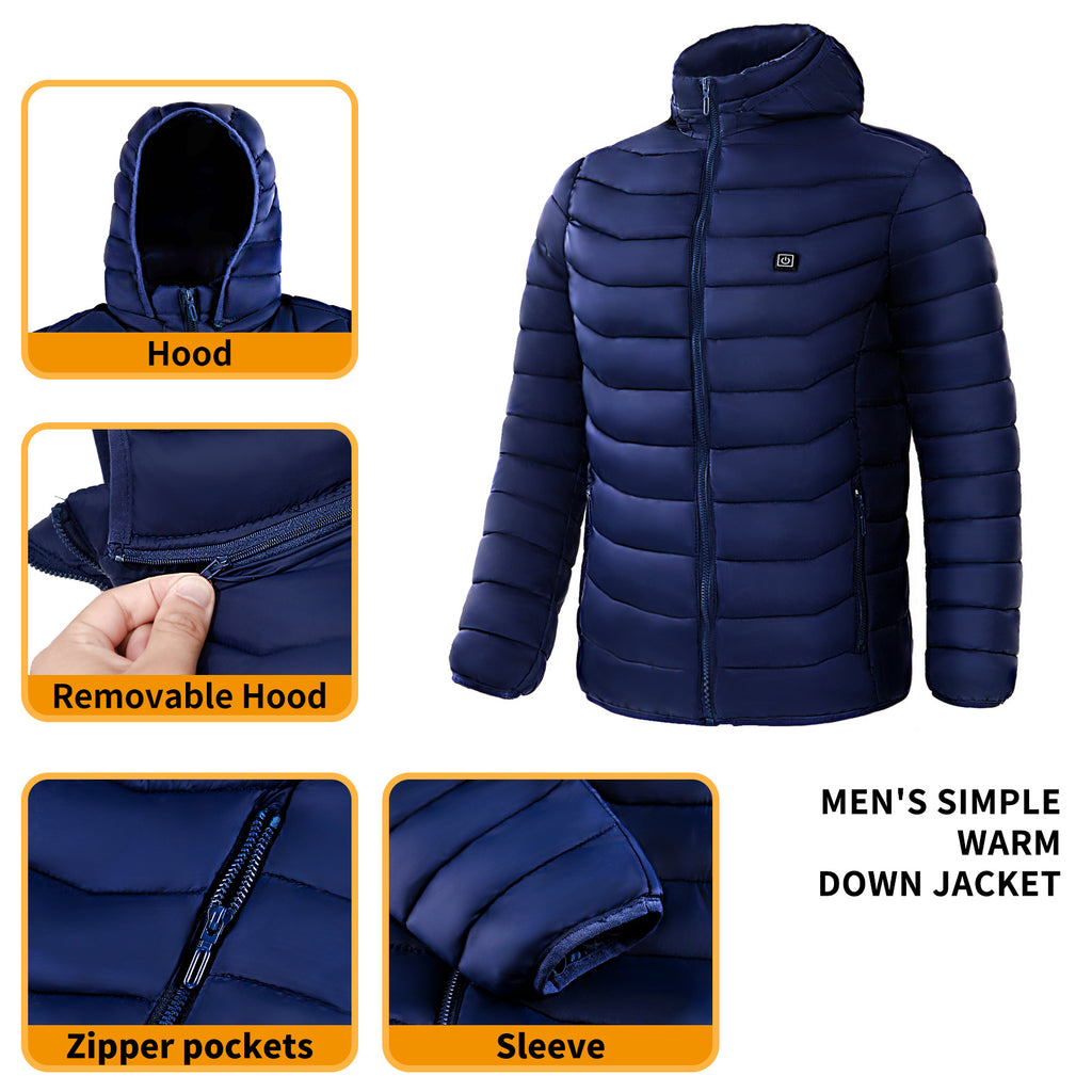 Men Heated Puffer Jacket - Gifts for Them