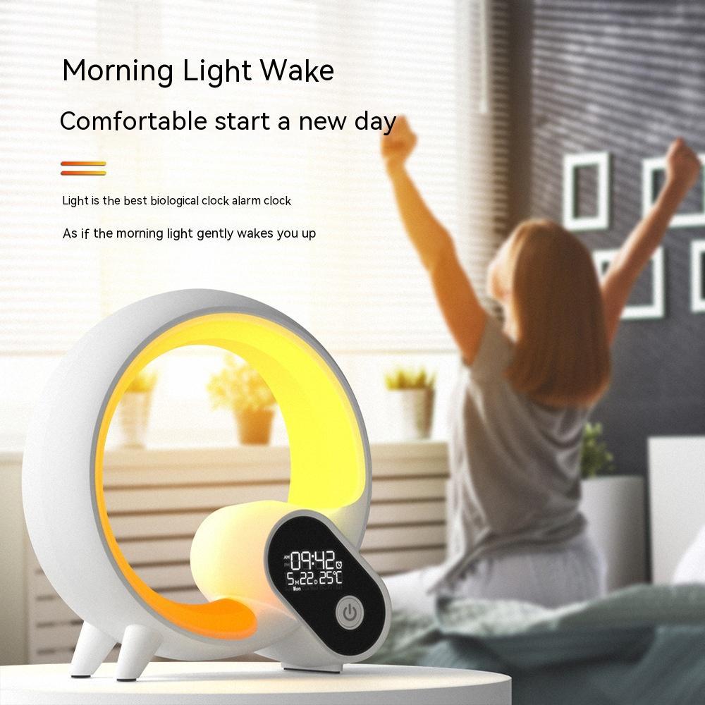 Creative Q Light Analog Sunrise Digital Display Alarm Clock - Gifts for Them