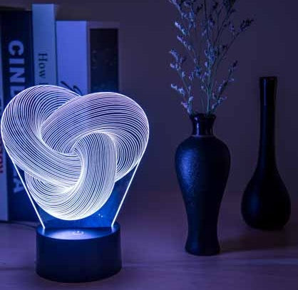 Twist Abstract LED 3D Night Light - Gifts for Them