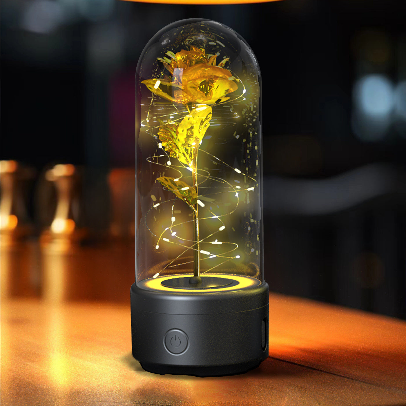 Creative 2 In 1 Rose Flowers LED Light And Bluetooth-compatible Speaker - Gifts for Them