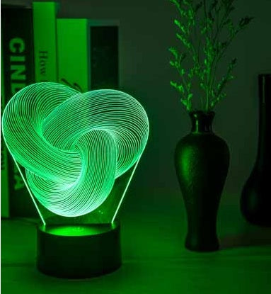 Twist Abstract LED 3D Night Light - Gifts for Them