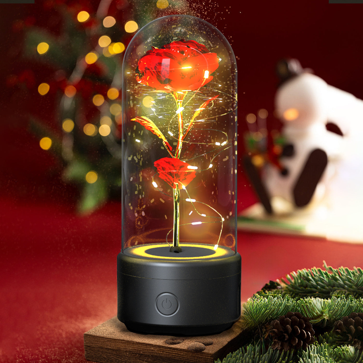 Creative 2 In 1 Rose Flowers LED Light And Bluetooth-compatible Speaker - Gifts for Them