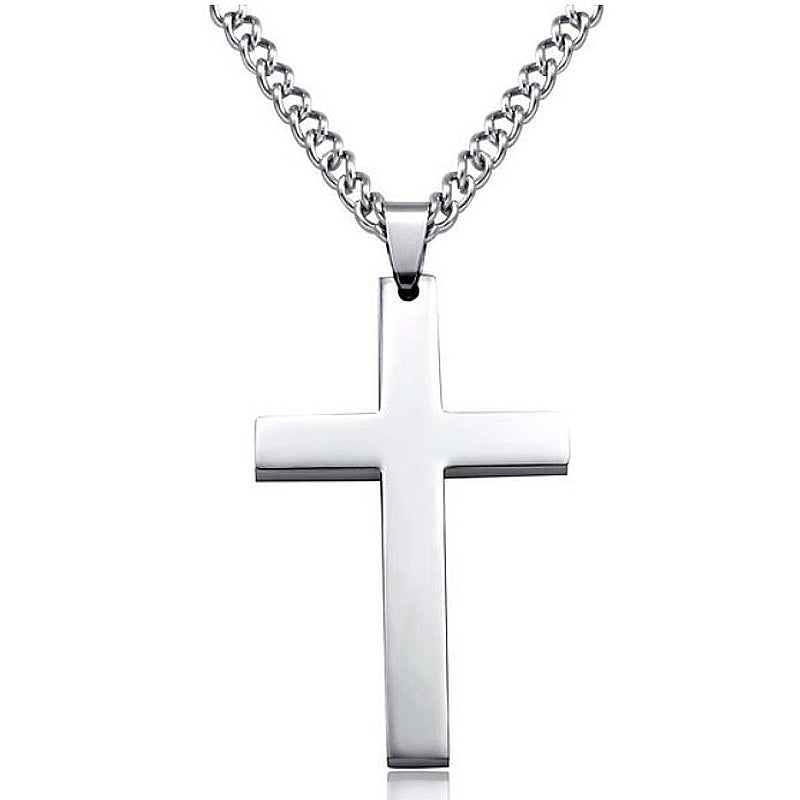 Classic Cross Necklace Men's Pendant Fashion Stainless Steel Jewelry - Gifts for Them