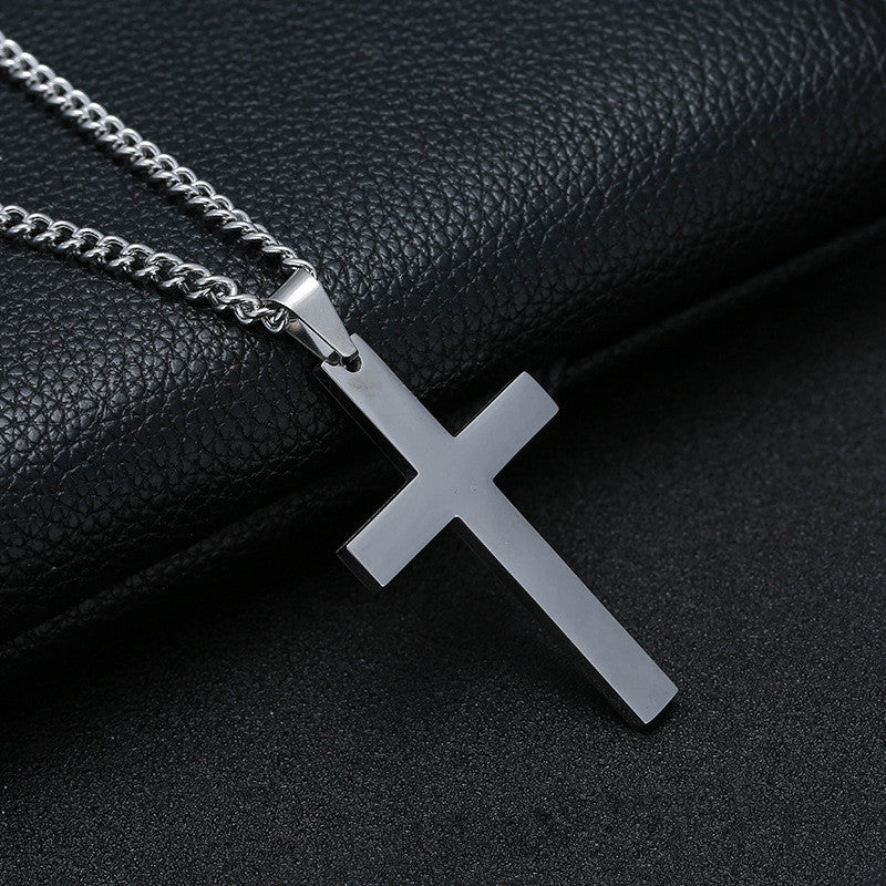 Classic Cross Necklace Men's Pendant Fashion Stainless Steel Jewelry - Gifts for Them