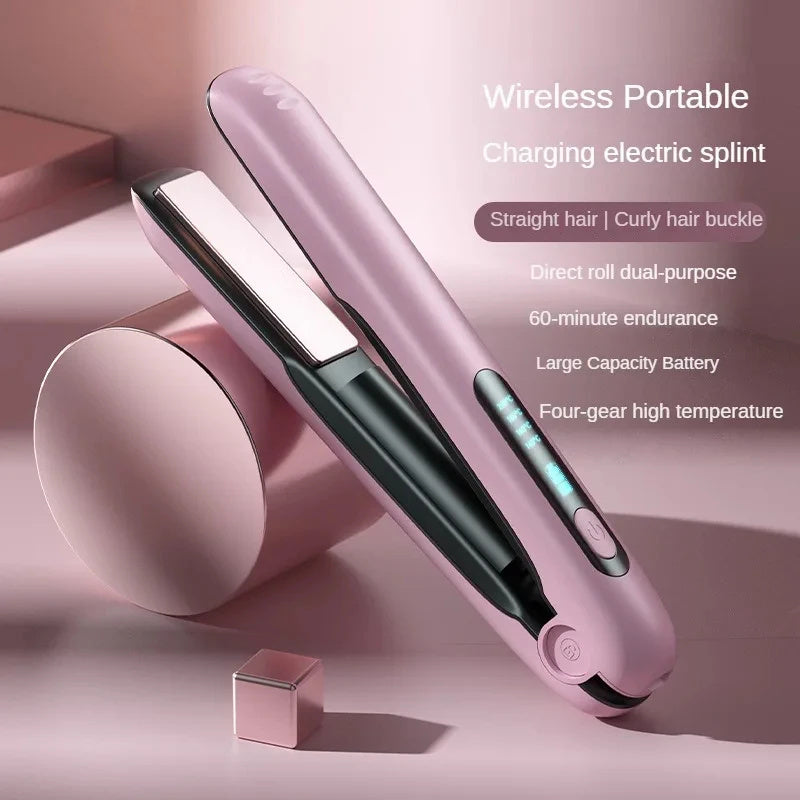Wireless Hair Straightener Flat Iron Mini 2 in 1 - Gifts for Them