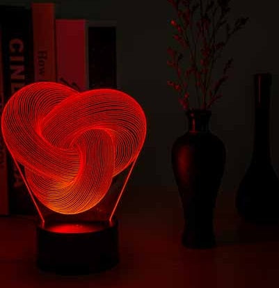 Twist Abstract LED 3D Night Light - Gifts for Them