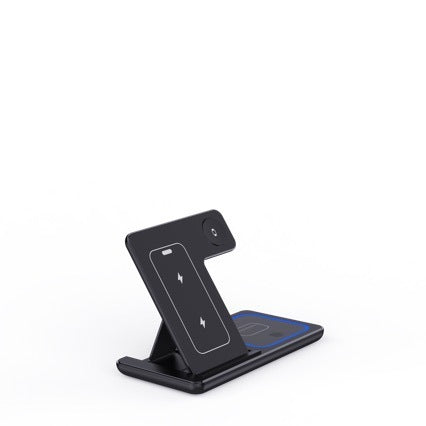 15W 3 In 1 LED Fast Wireless Charger Stand Foldable Charging Station - Gifts for Them