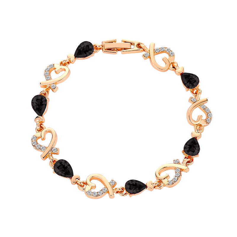 Hollow Love Bracelet With Rhinestones - Gifts for Them