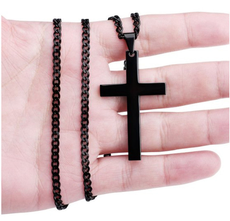 Classic Cross Necklace Men's Pendant Fashion Stainless Steel Jewelry - Gifts for Them