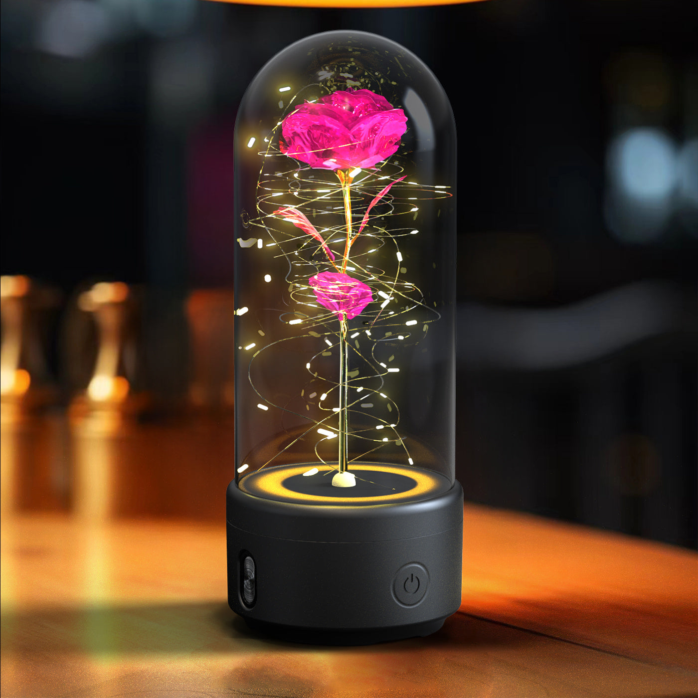 Creative 2 In 1 Rose Flowers LED Light And Bluetooth-compatible Speaker - Gifts for Them