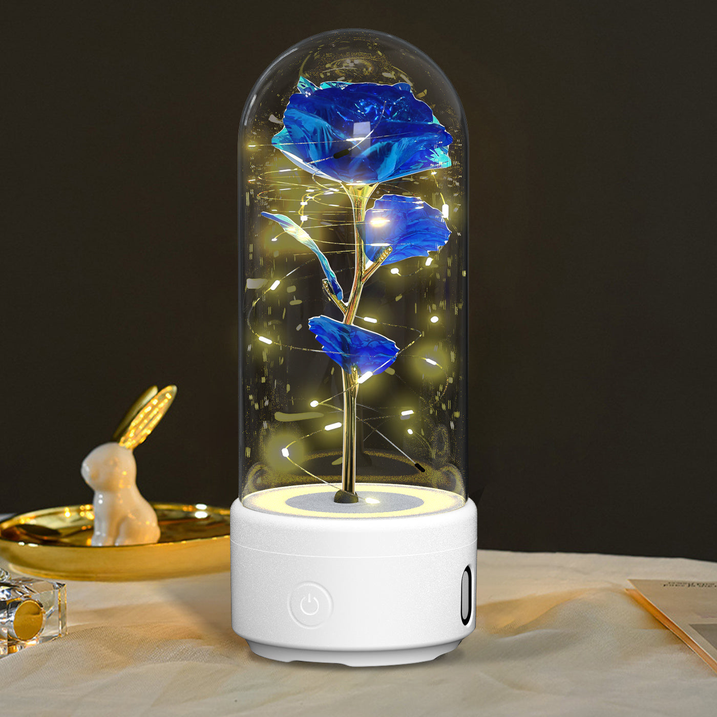 Creative 2 In 1 Rose Flowers LED Light And Bluetooth-compatible Speaker - Gifts for Them