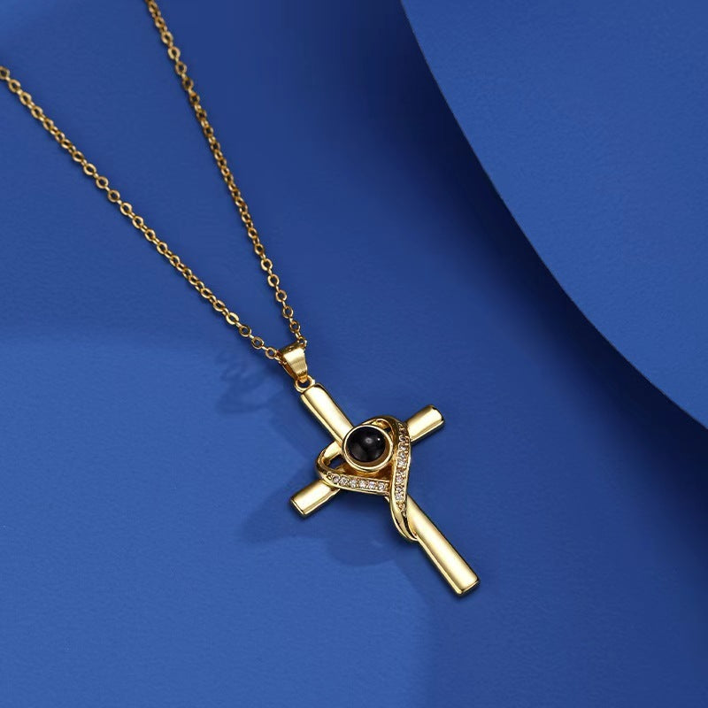 Love Cross Pendant Necklace Memorial Jewelry - Gifts for Them