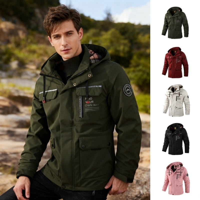 Fashion Men's Casual Windbreaker Jackets Hooded - Gifts for Them