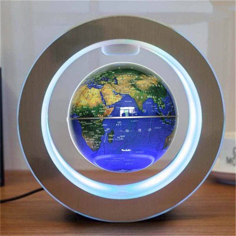 Round LED World Map Floating - Gifts for Them