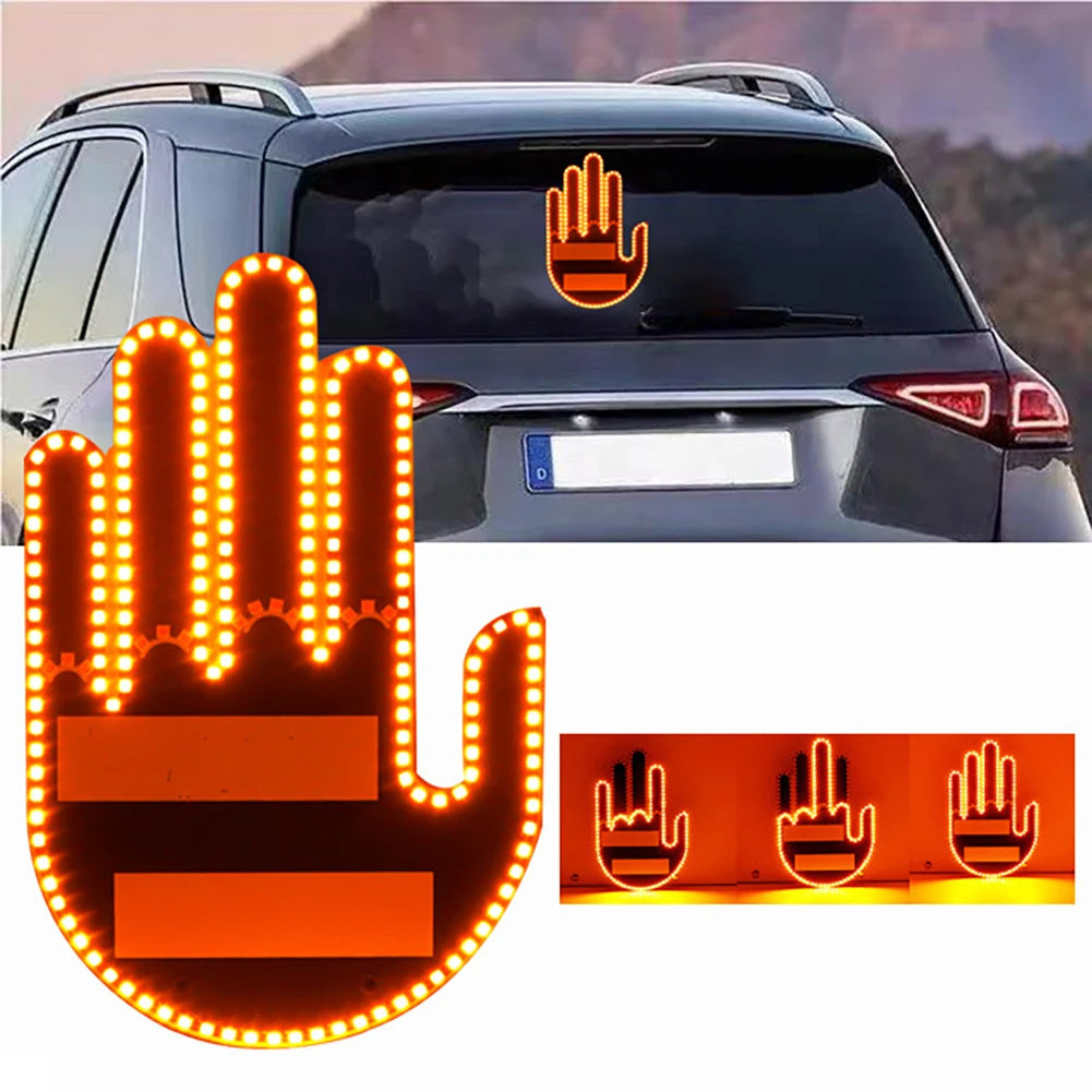 Funny New LED Illuminated Gesture Light Car Finger Light - Gifts for Them
