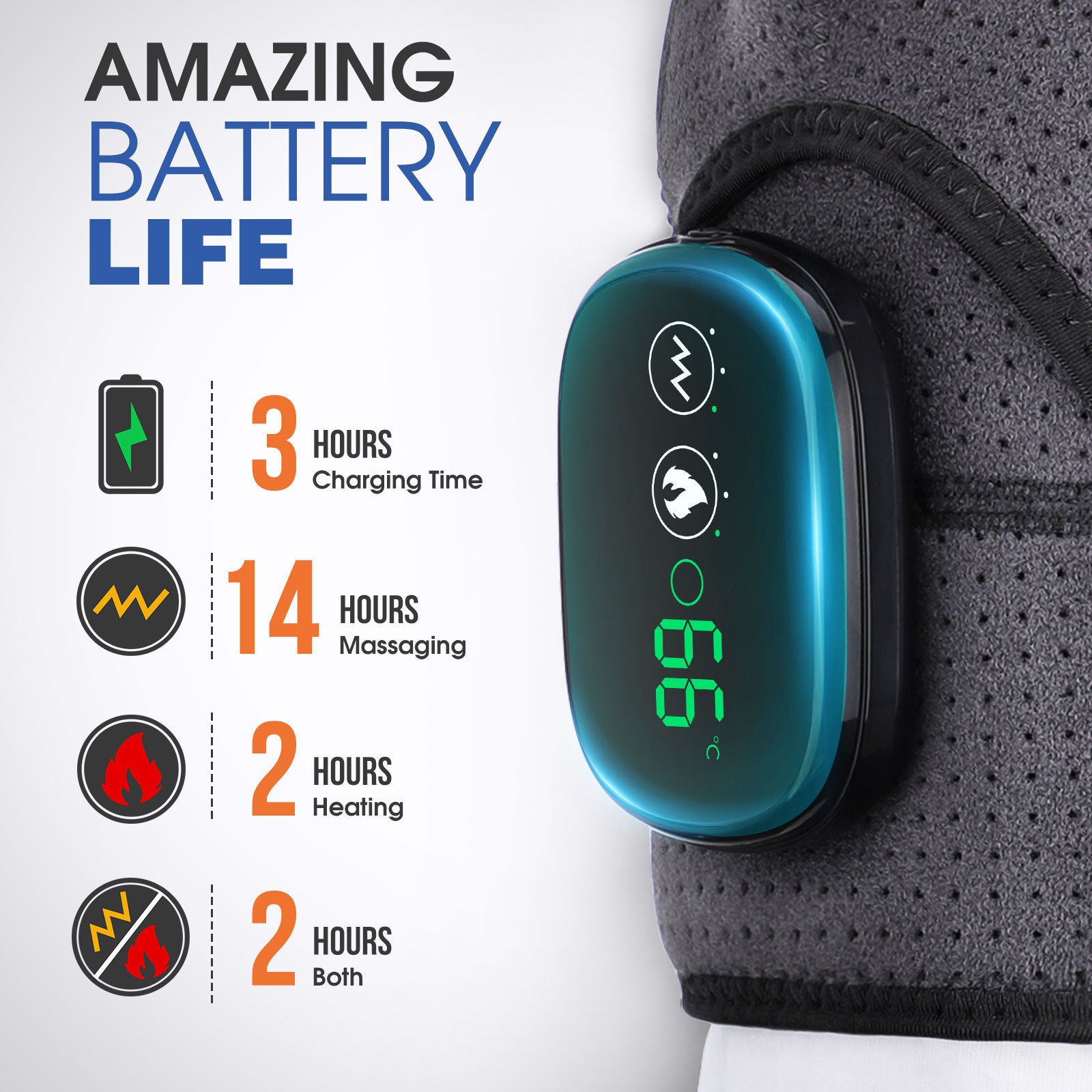 USB Rechargeable Convenient Electric Heating Shoulder Massager - Gifts for Them