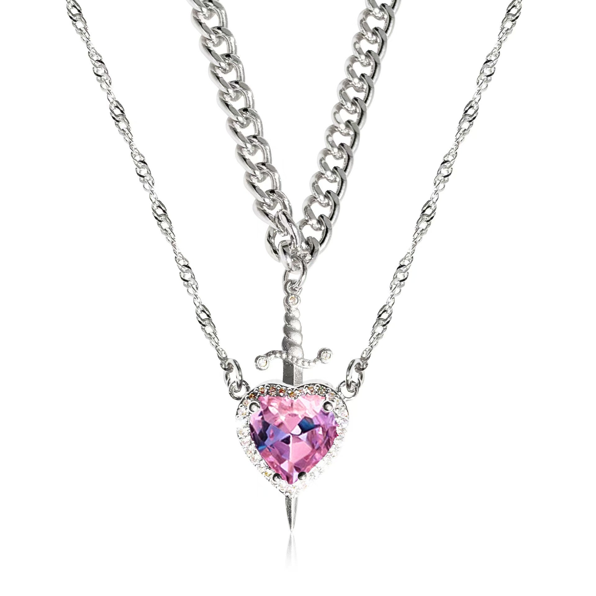 New Heart And Sword Necklace - Gifts for Them