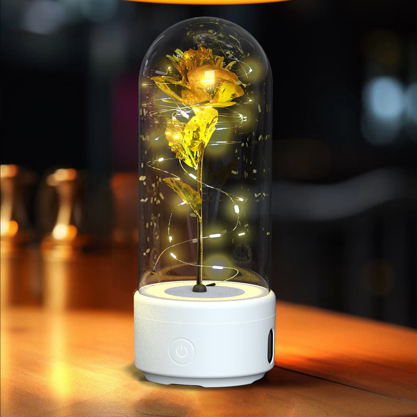 Creative 2 In 1 Rose Flowers LED Light And Bluetooth-compatible Speaker - Gifts for Them